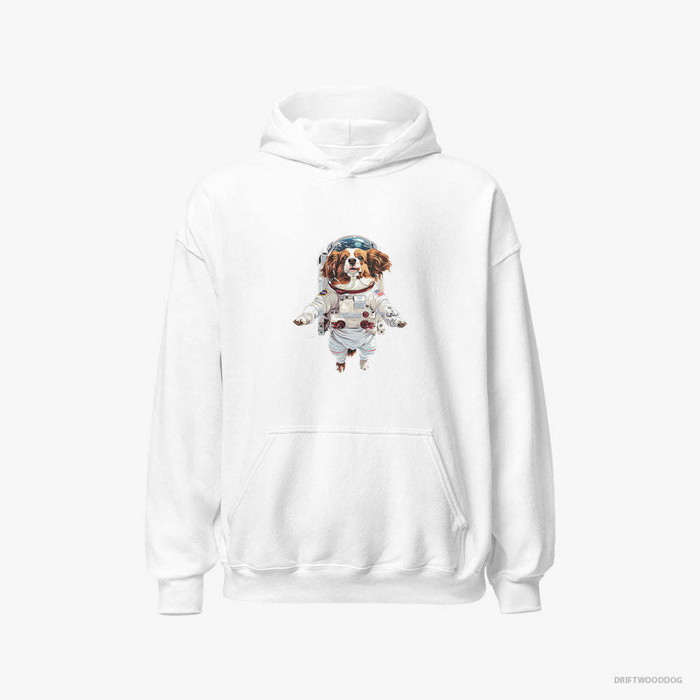 Corgi Hoodie – Men White Hoodie Classic – in Interstellar Adventure (on White Background)