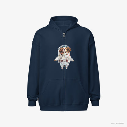 Corgi in Interstellar Adventure Navy Hoodie