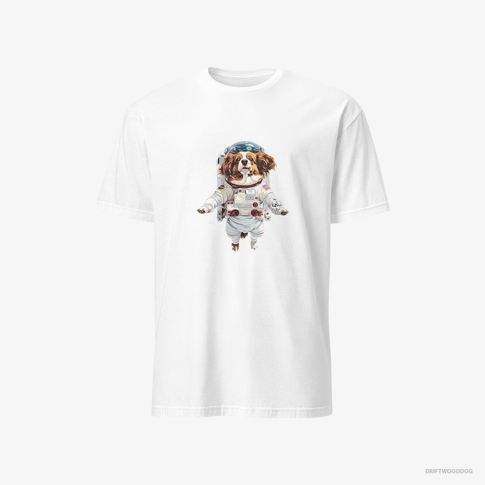 Corgi T-Shirt – Men White T-Shirt Classic – in Interstellar Adventure (on White Background)