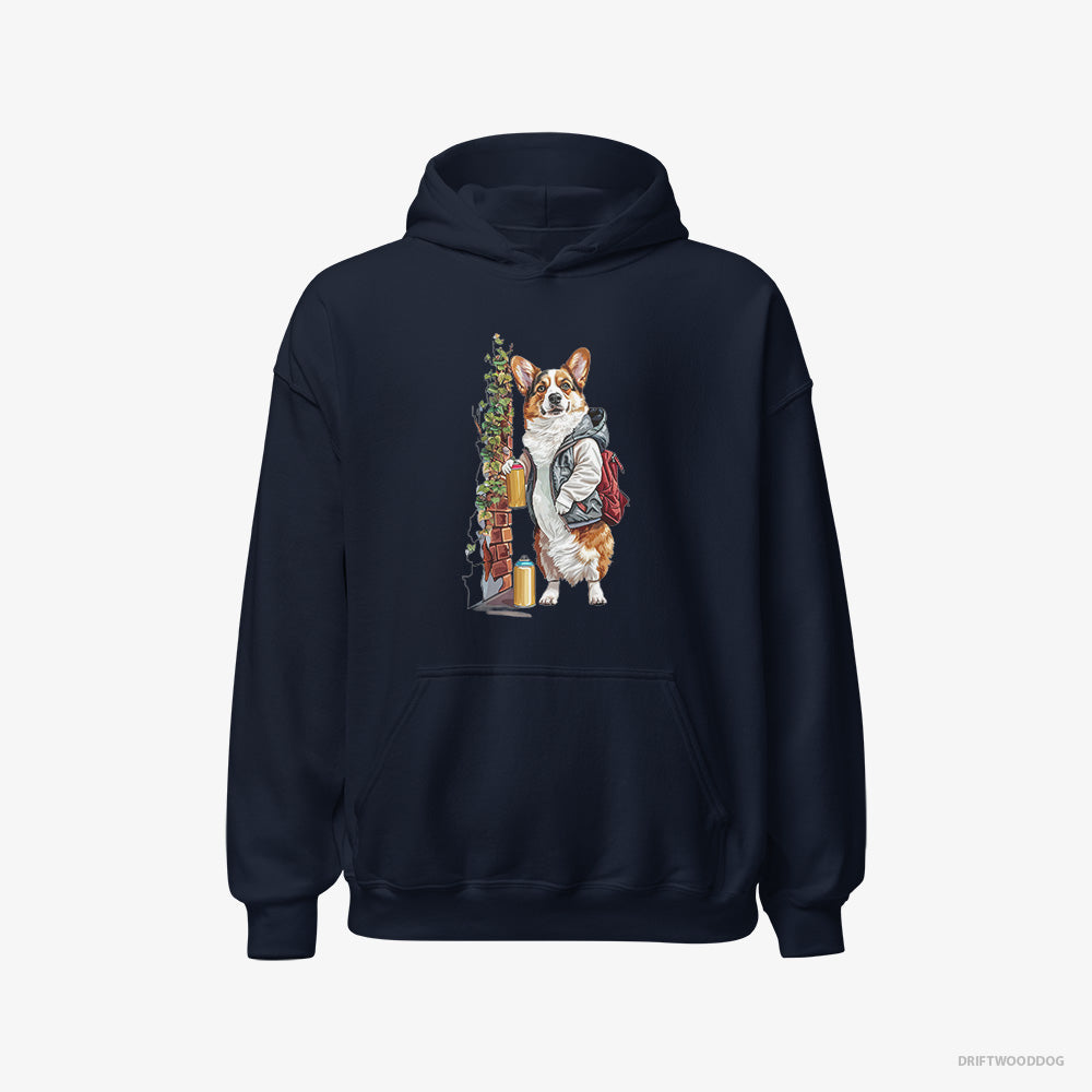 Corgi Painting Graffiti on the Wall Classic Hoodie