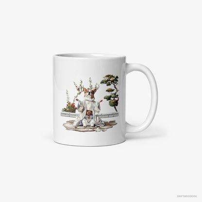 Corgi in a Japanese Garden White Mug