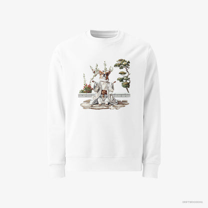 Corgi in a Japanese Garden White Sweatshirt