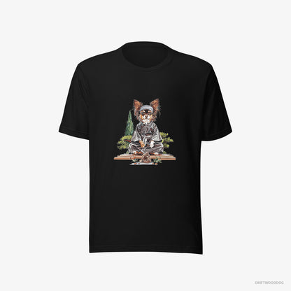 Chihuahua Meditating in a Serene Zen Garden Black T-Shirt