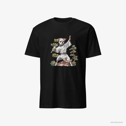 Chihuahua Practicing Ninja Moves Black T-Shirt