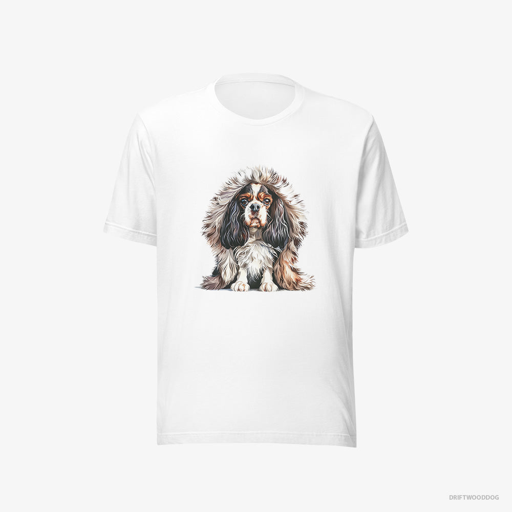 CKC Spaniel in Furry Jacket – Women's T-Shirt White Eco – Eco-Friendly