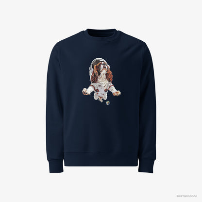 Cavalier King Charles Spaniel in a Galactic Expedition Navy Sweatshirt