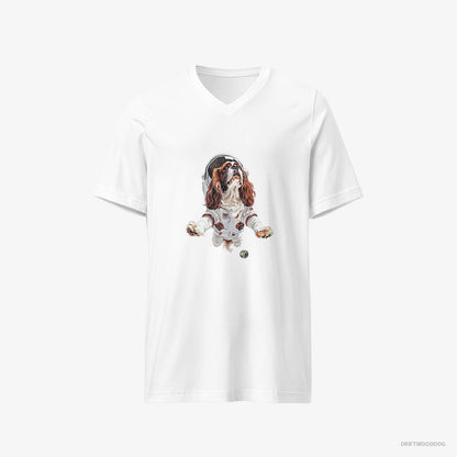 Cavalier King Charles Spaniel in a Galactic Expedition White T-Shirt