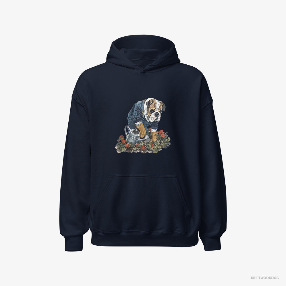 Bulldog Caring for Beautiful Flowers Classic Hoodie