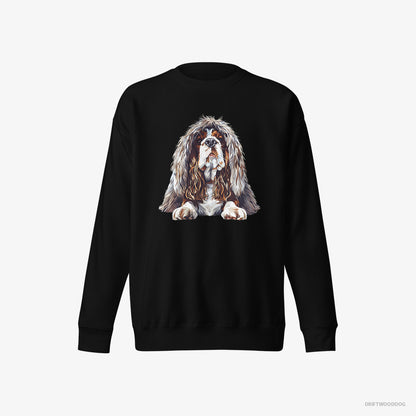 Beagle Dressed in a Heavy Furry Coat Black Sweatshirt