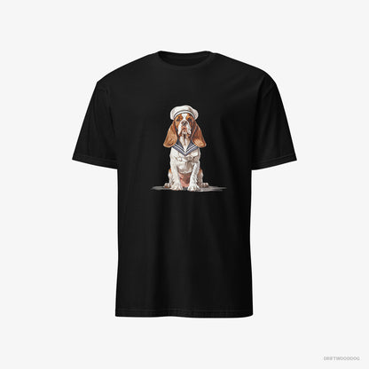 Beagle Dressed as a Sailor Black T-Shirt