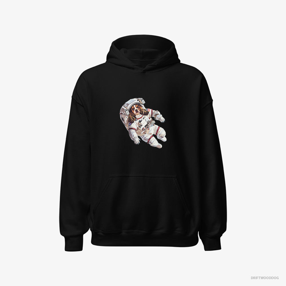 Beagle Hoodie – Men Black Hoodie Classic – Lost in the Universe (on White Background)