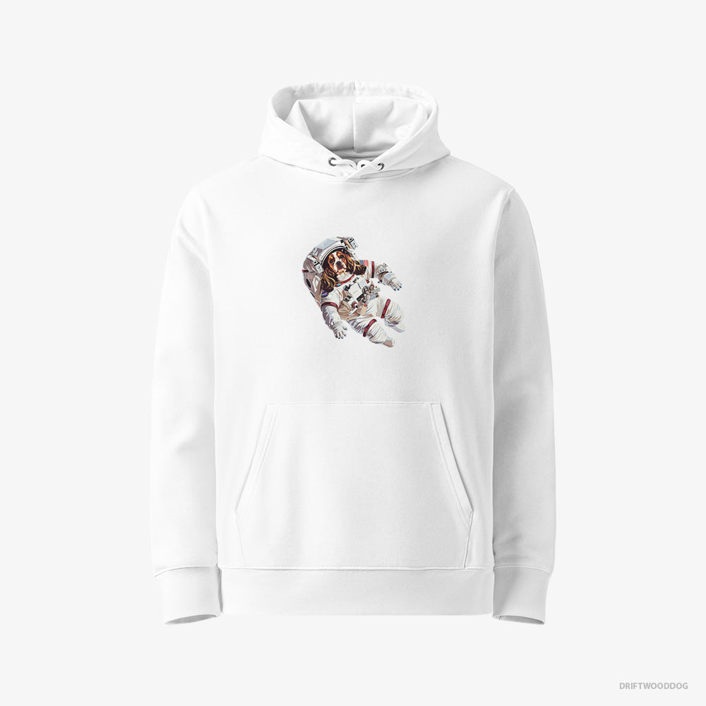 Beagle Hoodie – Men White Hoodie Eco-Friendly – Lost in the Universe (on White Background)