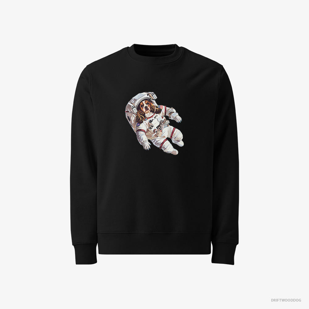 Beagle Sweatshirt – Men Black Sweatshirt Classic – Lost in the Universe (on White Background)