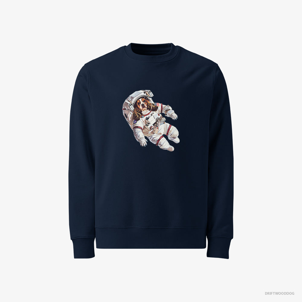 Beagle Sweatshirt – Men Navy Sweatshirt Classic – Lost in the Universe (on White Background)