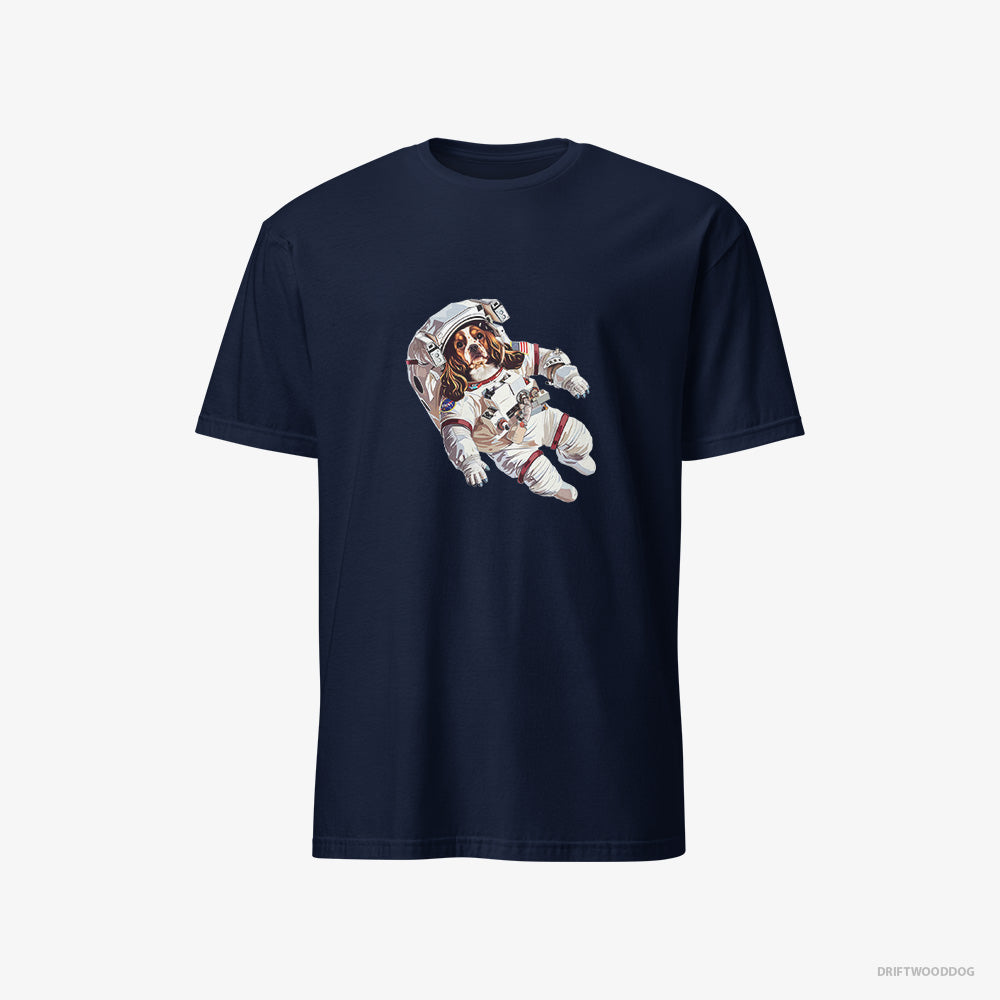 Beagle T-Shirt – Men Navy T-Shirt Classic – Lost in the Universe (on White Background)