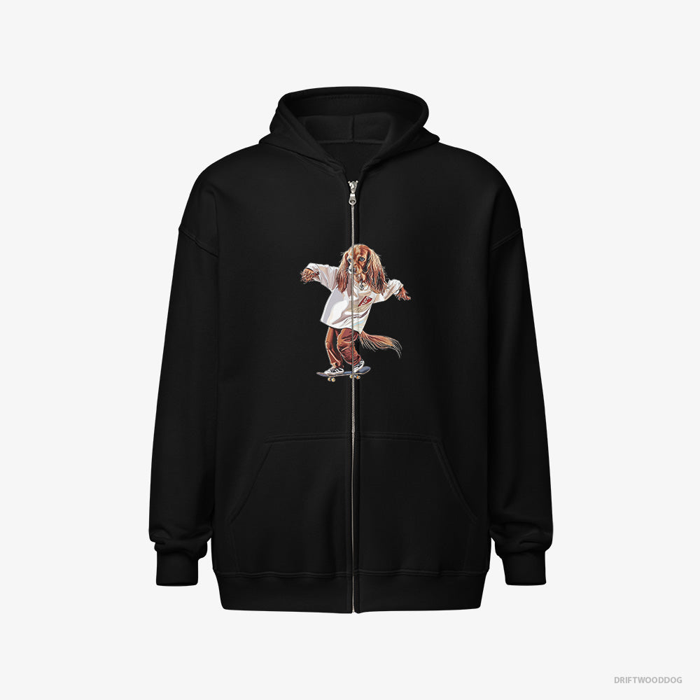 Beagle Cruising on a Skateboard Full-Zip Hoodie