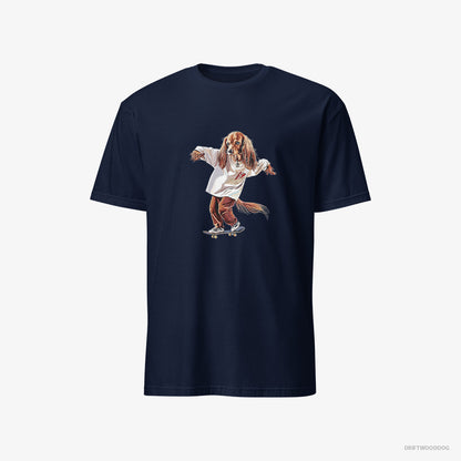 Beagle Cruising on a Skateboard Navy T-Shirt