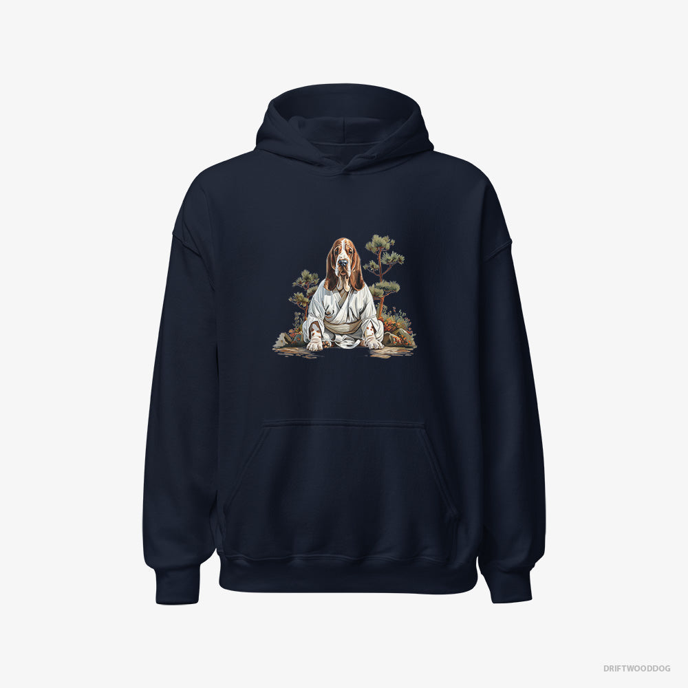 Basset Hound Meditating in Silence in a Japanese Zen Garden Classic Hoodie