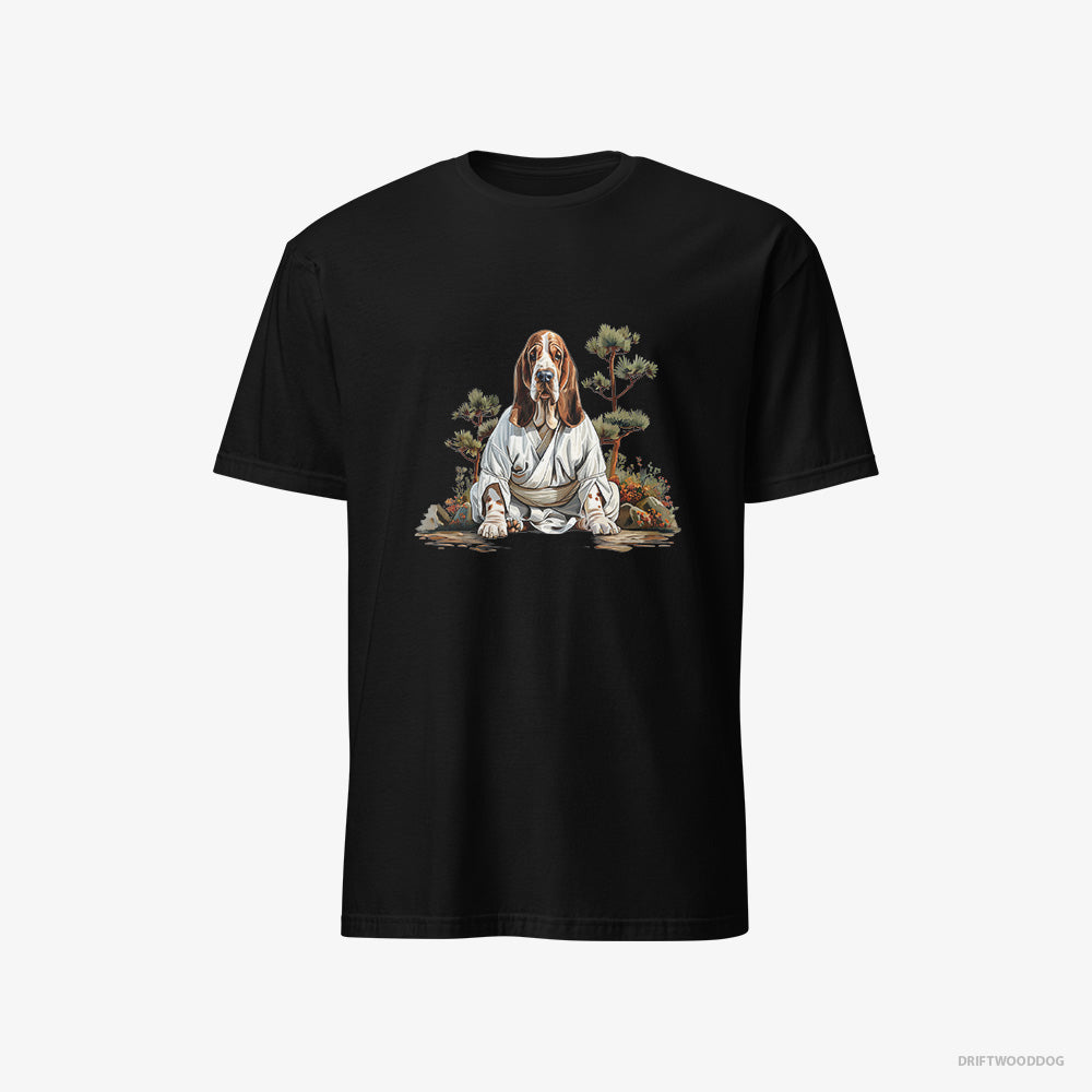 Basset Hound Meditating in Silence in a Japanese Zen Garden Classic T-Shirt