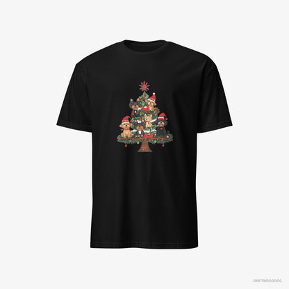 Yorkshire Terrier Puppies All Over the Christmas Tree Black T-Shirt