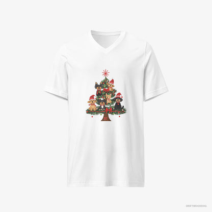 Yorkshire Terrier Puppies All Over the Christmas Tree White T-Shirt