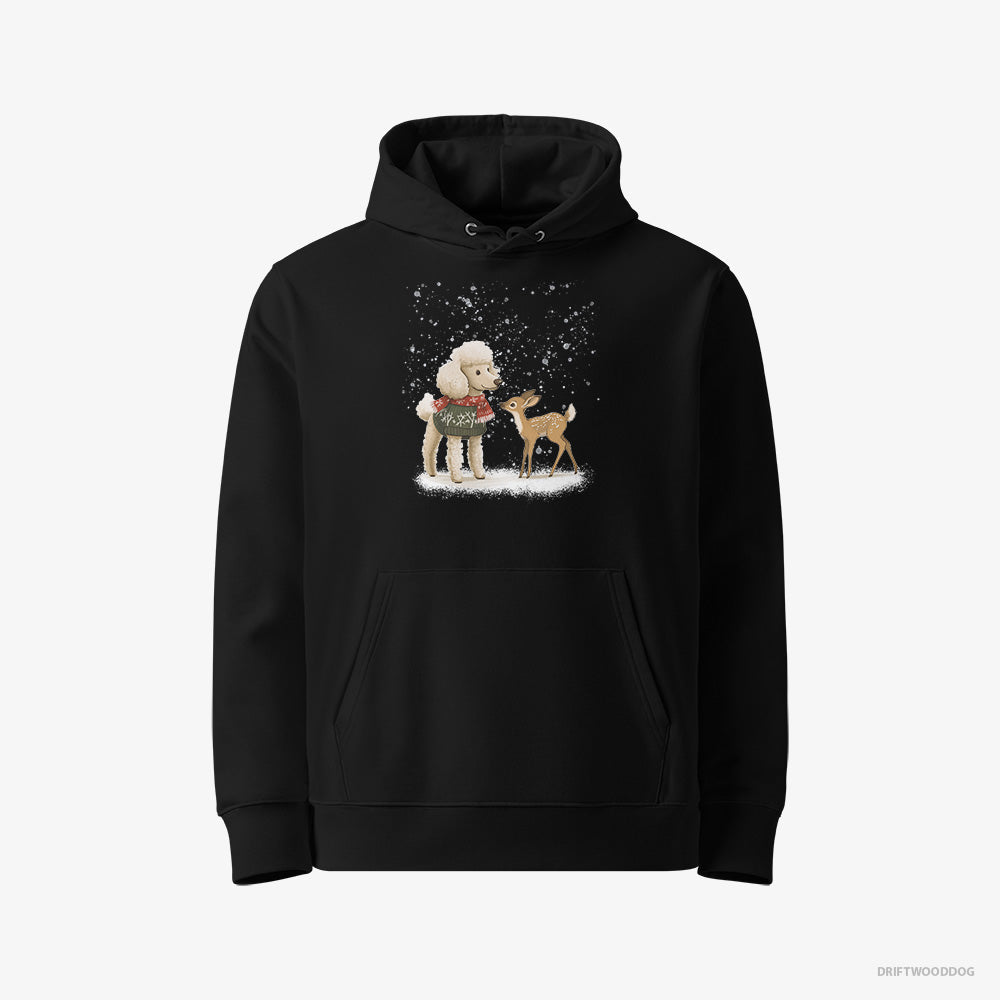 Poodle with a Fawn by Side – Men's Hoodie Black Eco – Eco-Friendly