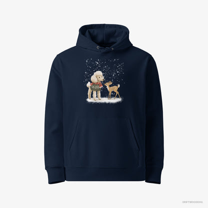 Poodle with a Fawn by Side Navy Hoodie