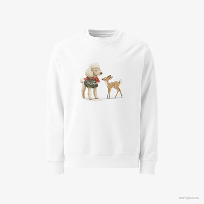 Poodle with a Fawn by Side White Sweatshirt