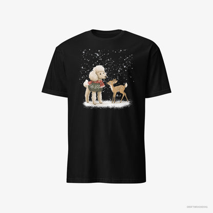 Poodle with a Fawn by Side Black T-Shirt