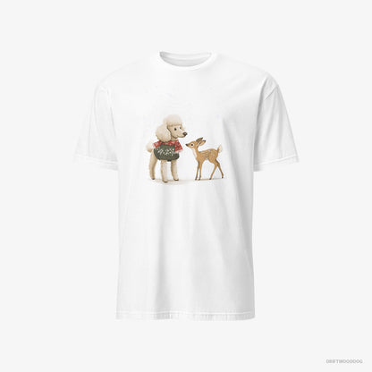 Poodle with a Fawn by Side White T-Shirt