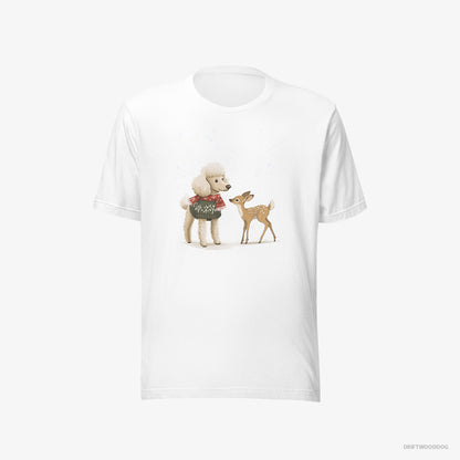 Poodle with a Fawn by Side White T-Shirt