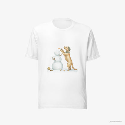 Labrador Retriever Making a Snowman White T-Shirt