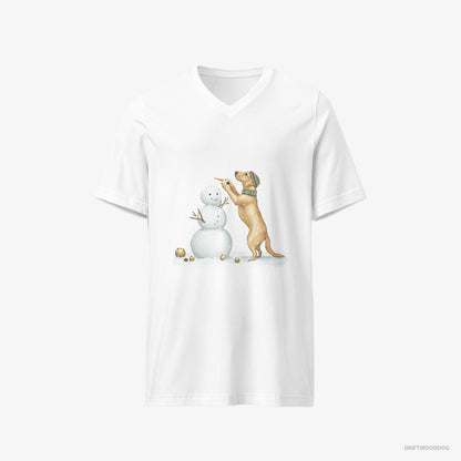 Labrador Retriever Making a Snowman White T-Shirt