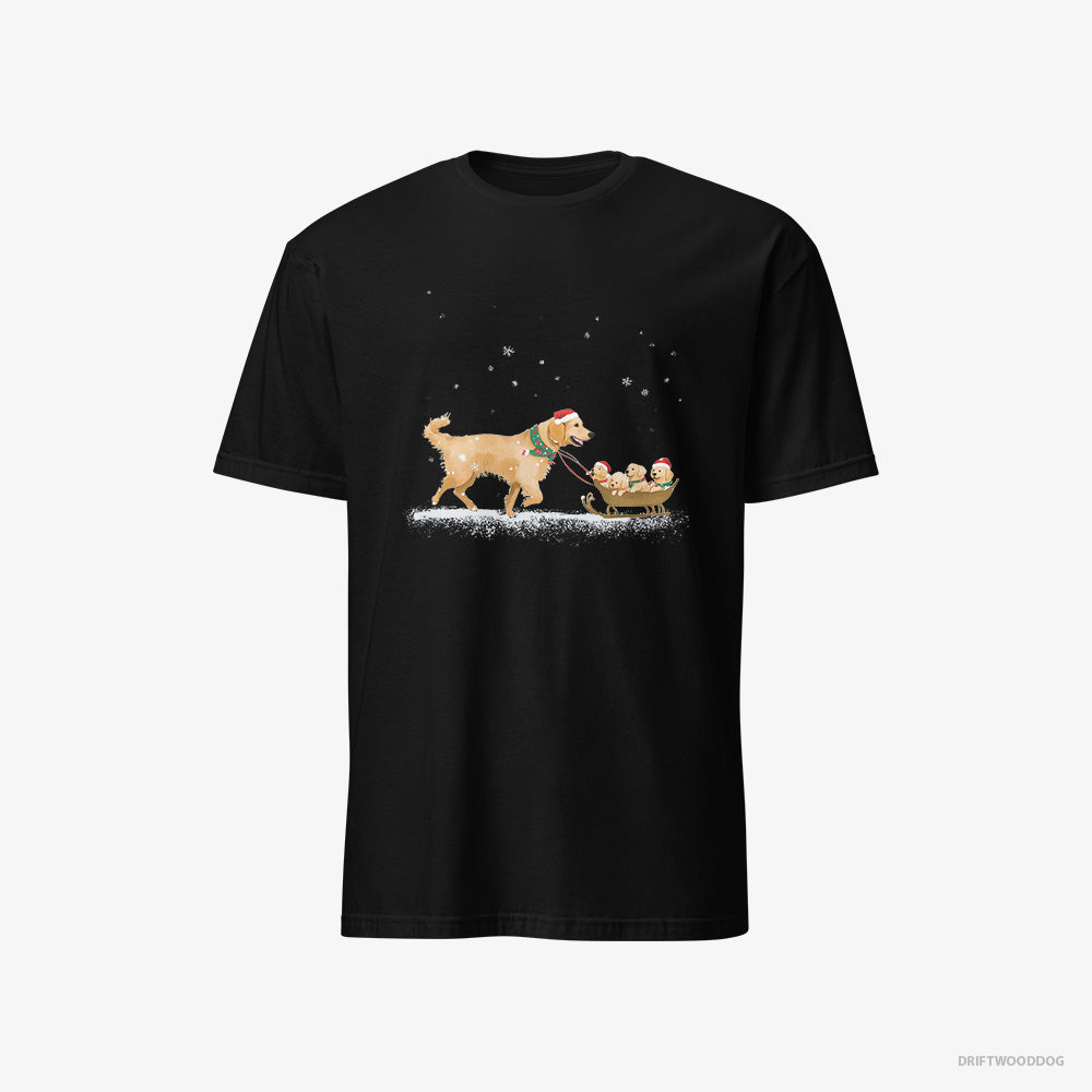 Golden Retriever Giving Her Puppies a Sled Ride Classic T-Shirt