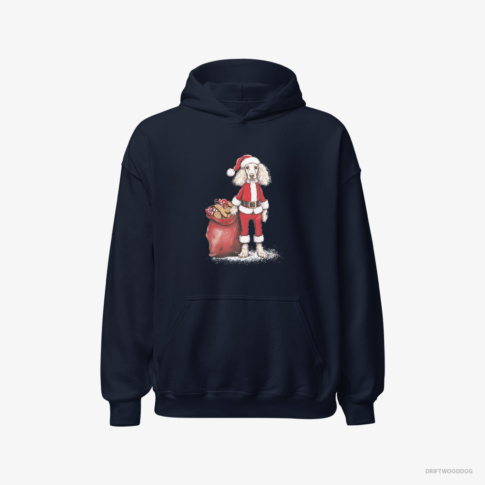 Poodle Dressed as Santa with a Bag of Cookies Classic Hoodie