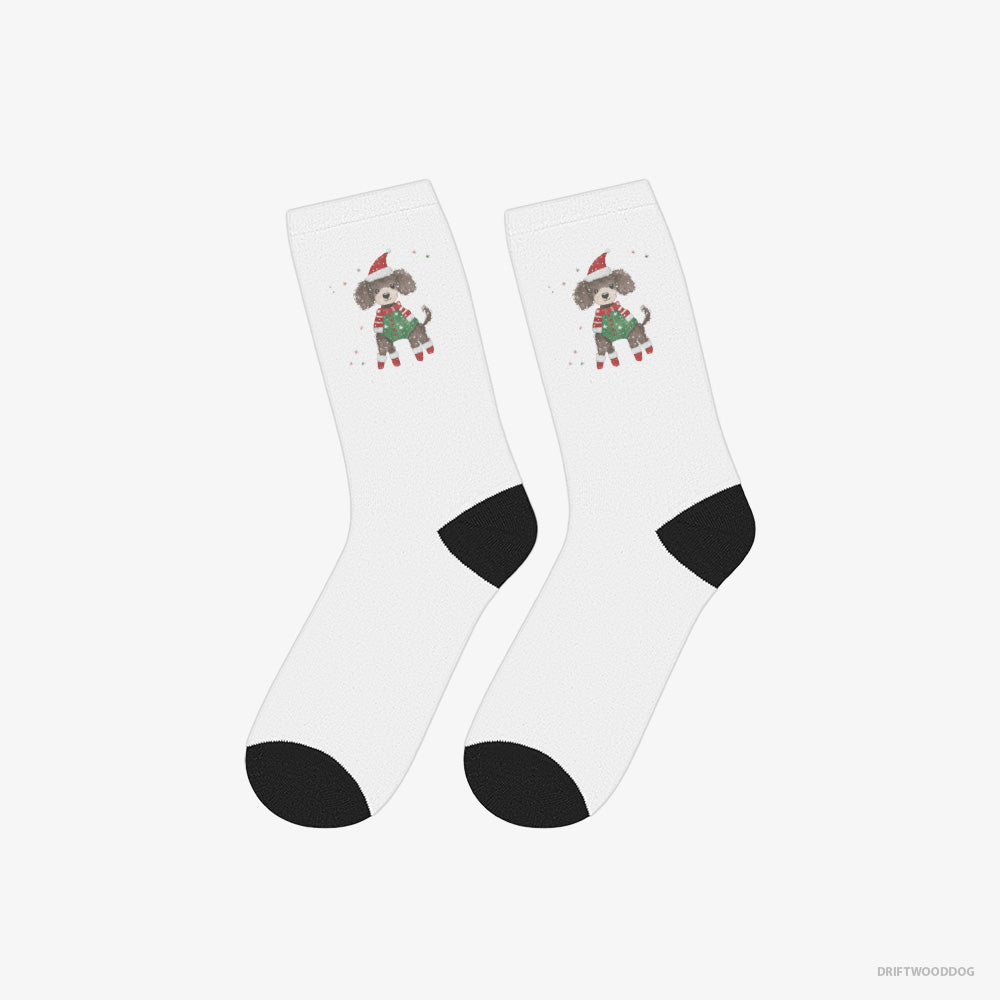 Poodle in an Elf Costume – Socks White – Classic