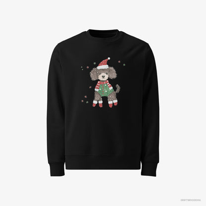 Poodle in an Elf Costume Black Sweatshirt