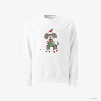 Poodle in an Elf Costume White Sweatshirt