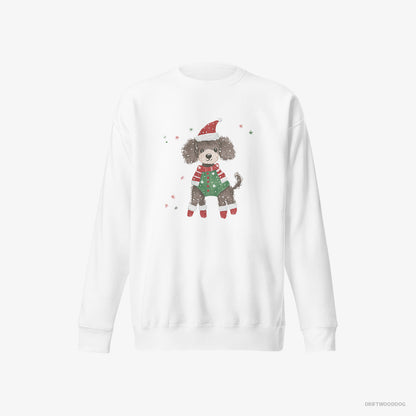 Poodle in an Elf Costume White Sweatshirt