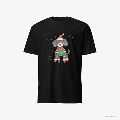 Poodle in an Elf Costume Black T-Shirt