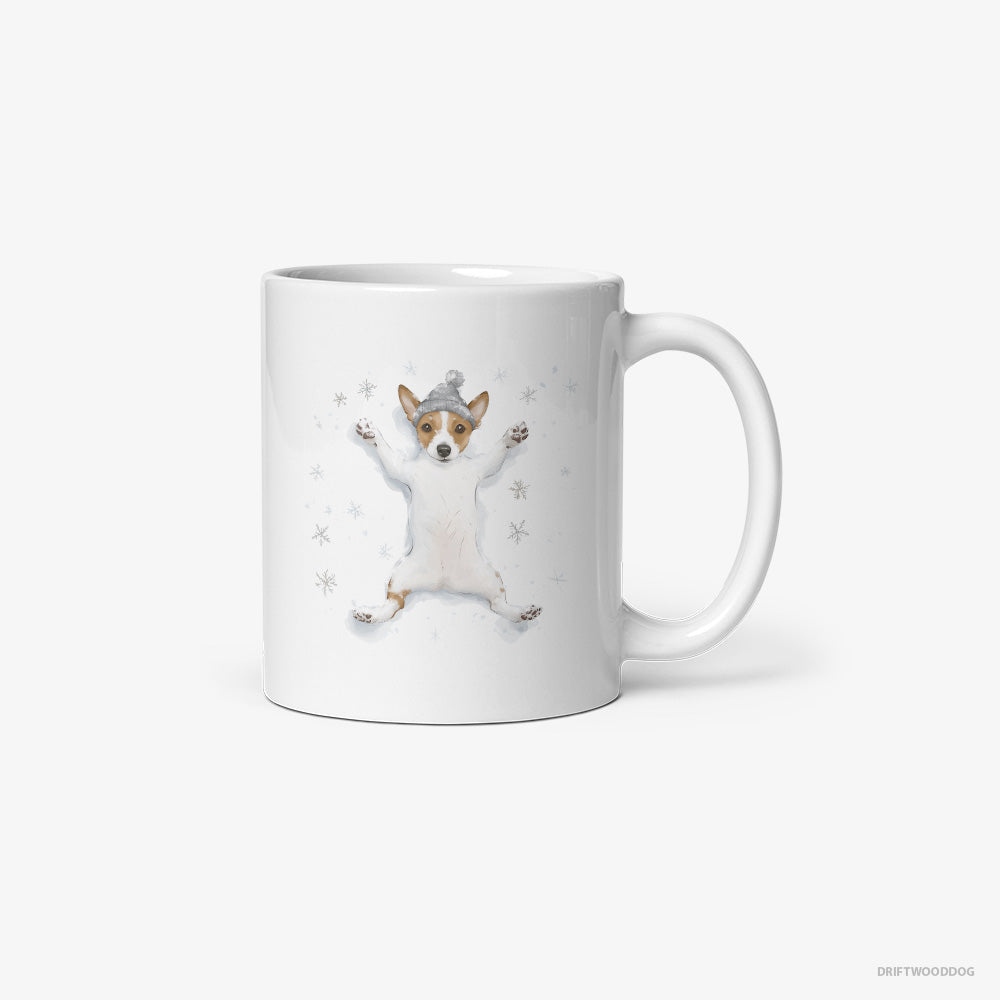 Jack Russell Terrier Rolling in the Snow Classic Mug