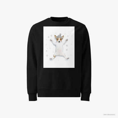 Jack Russell Terrier Rolling in the Snow Black Sweatshirt