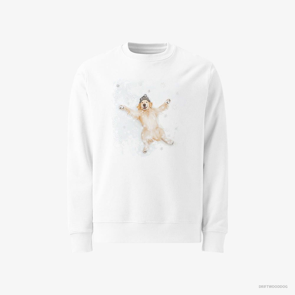 Golden Retriever Making a Snow Angel Classic Sweatshirt