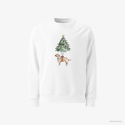 Labrador Retriever Hanging on the Christmas Tree White Sweatshirt