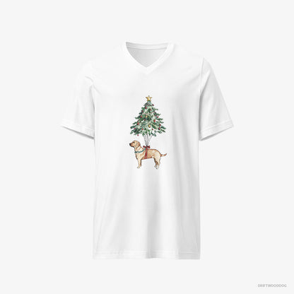 Labrador Retriever Hanging on the Christmas Tree White T-Shirt