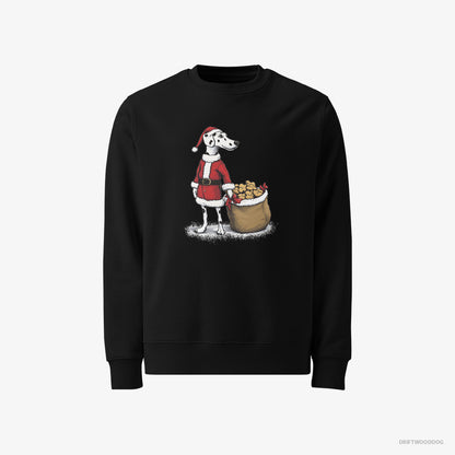 Dalmatian Carrying a Bag of Cookies for Christmas Black Sweatshirt