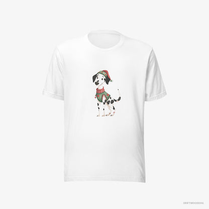 Dalmatian in an Elf Suit White T-Shirt