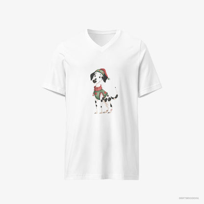 Dalmatian in an Elf Suit White T-Shirt