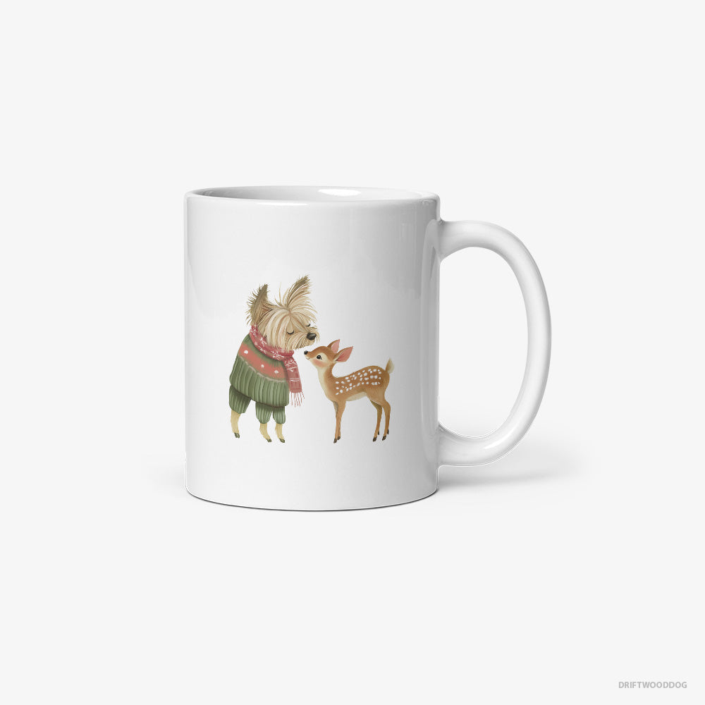 Yorkshire Terrier with a Little Reindeer Classic Mug