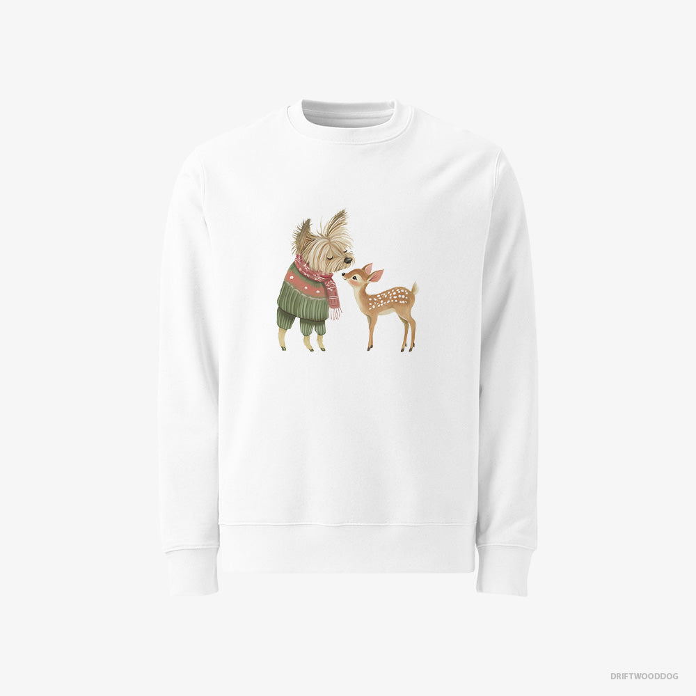 Yorkshire Terrier with a Little Reindeer Classic Sweatshirt